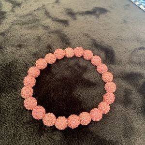 Pink bling beaded bracelet
